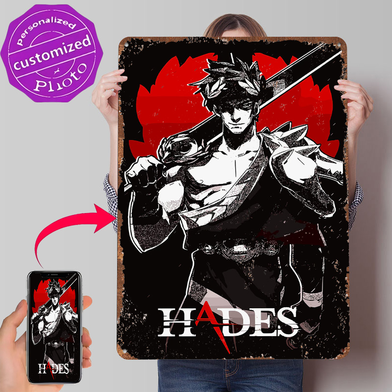 Retro Gaming Bar - Póster Metálico del Juego Hades, Arte