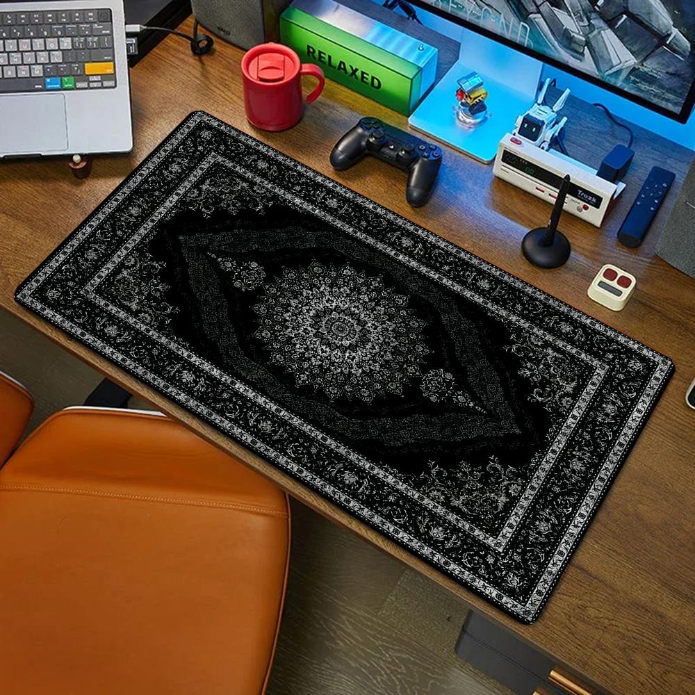 Retro Gaming Rug - Alfombra persa negra nueva, alfombrilla de