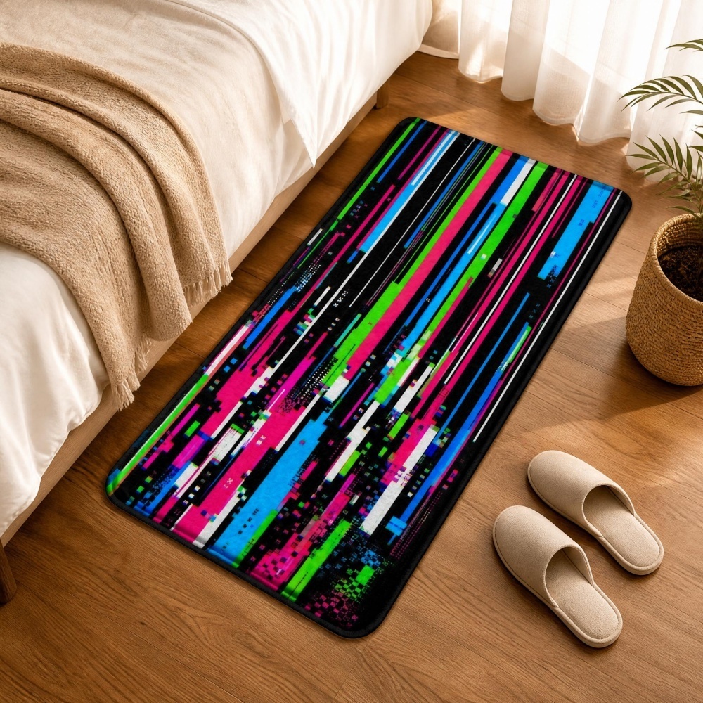 Retro Gaming Bar - Alfombra de franela con estampado de