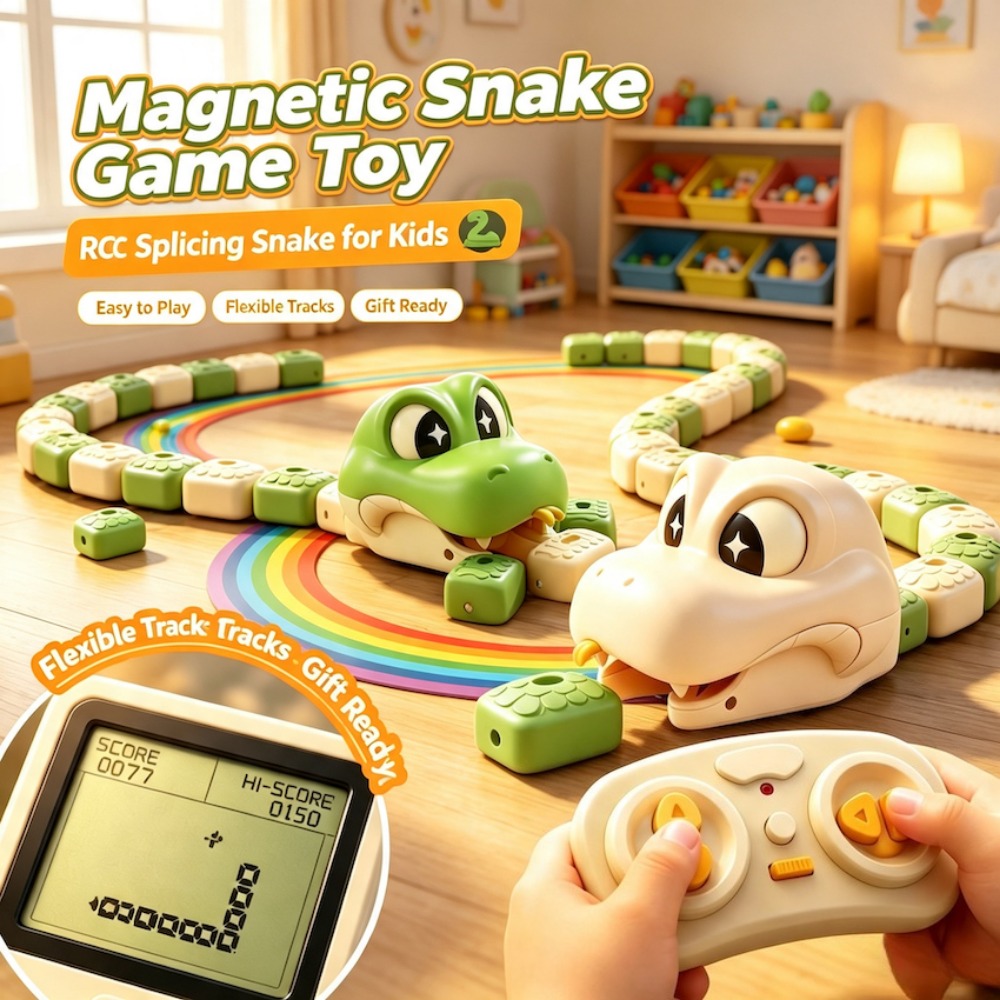 Retro Gaming On Phone - Juguete de serpiente magnética RC para