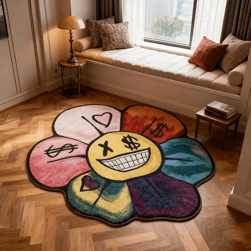 Retro Gaming Rug - VIKAMA Color Dopamine Alfombra creativa para