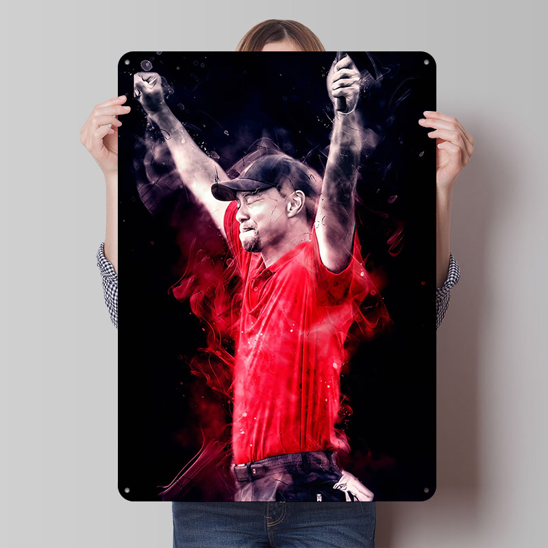 Retro Gaming Bar - Póster Impreso de Tiger Woods, Arte