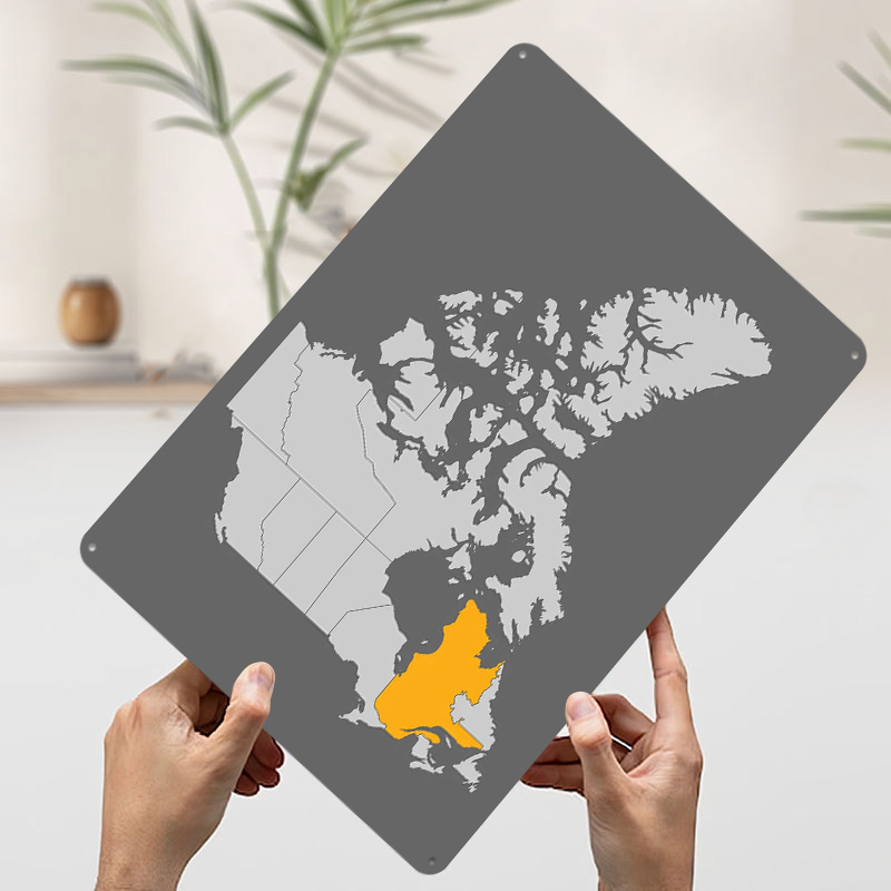 Mapa de Canadá con Quebec en r - Retro Gaming Quebec reseña y precio