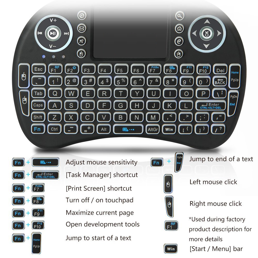 Mini teclado inalámbrico retro - Retro Gaming Tv Box reseña y precio